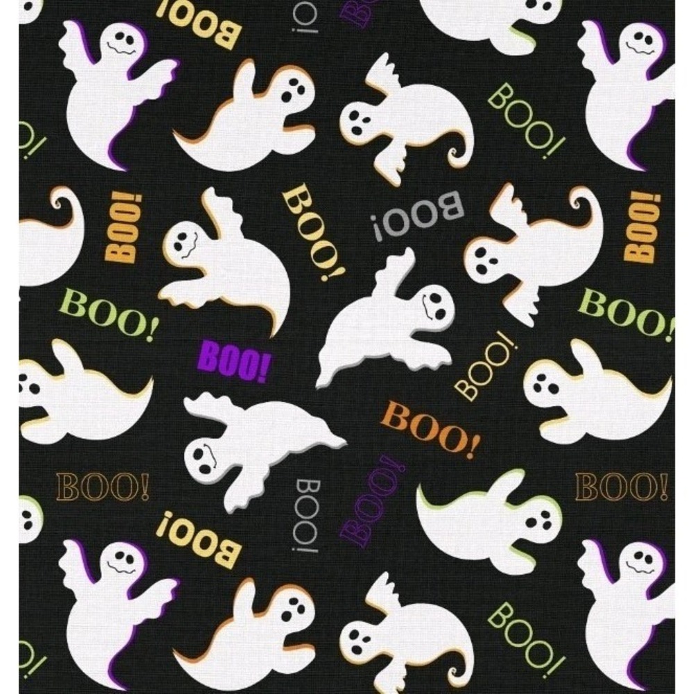 Halloween Ghosts Pattern - David Textiles Cotton Fabric 1 Yard‎ Pre-Cut Sewing